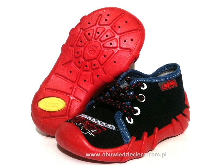 03-130P014 SPEEDY granatowo czerwone kapcie-buciki obuwie buty dla dziecka wcz.dziecięce Befado 18-24 03-130P014 SPEEDY granatowo czerwone kapcie-buciki obuwie buty dla dziecka wcz.dziecięce Befado 18-24