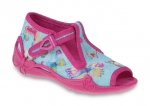 01-213P084 PAPI różowo niebieskie kapcie buciki sandałki obuwie wcz.dziecięce  Befado  20-25 - galeria - foto#2