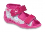 01-242P057 PAPI szaro różowe z motylkiem sandałki kapcie buciki obuwie wcz.dziecięce buty Befado Papi  18-25 - galeria - foto#2