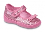0-802P076 MAXI eleganckie różowe z cekinami balerinki kapcie buciki obuwie wcz.dziecięce  BEFADO  18-26 - galeria - foto#2