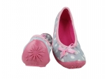 1-980X073 NELLY szaro różowe w kropki  balerinki czółenka baletki fasolki buciki obuwie dziewczęce BEFADO - galeria - foto#2