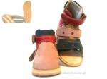 8-1003B czerwono beżowo granatowe buty-sandałki-kapcie profilaktyczne ortopedyczne przedszk. 26-30  AURELKA - galeria - foto#2