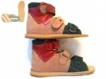 8-1003B czerwono beżowo granatowe buty-sandałki-kapcie profilaktyczne ortopedyczne przedszk. 26-30  AURELKA - galeria - foto#3
