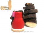 8-1014Bbr brązowe buty-sandałki-kapcie profilaktyczne ortopedyczne przedszk. 26-30  AURELKA - galeria - foto#2