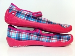 20-114Y062 Blanca rózowe w kratkę serce czółenka dziewczęce kapcie buciki  obuwie dziecięce  Befado 31-36 - galeria - foto#3
