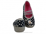 1-116X174 BLANCA  granatowe w serduszka z haftem balerinki czółenka dziewczęce kapcie buciki obuwie dziecięce  Befado  25-30 - galeria - foto#2