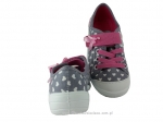1-251X061 Tim szaro różowe w serduszka półtrampki na rzep kapcie buciki obuwie dziecięce buty Befado 25-30 - galeria - foto#2
