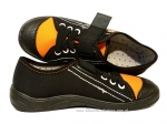 21-251Y041 TIM czarno pomarańczowe półtrampki na rzep kapcie-buciki obuwie dziecięce na rzep BEFADO - galeria - foto#3