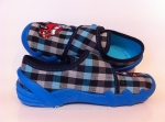 1-273X063 SKATE granatowo niebieskie w kratkę  kapcie-buciki obuwie dziecięce przedszkolne szkolne  Befado Skate - galeria - foto#3