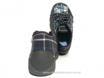 03-130P021 SPEEDY szare w kratkę kapcie-buciki obuwie buty dla dziecka wcz.dziecięce  Befado - galeria - foto#2