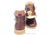 8-B-86br brązowe buty, trzewiki na rzepy, obuwie dziecięce przedszkolne 23-34  Bajbut - galeria - foto#2