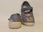 1-114X175 BLANCA niebieskie w kropki z pieskiem balerinki czółenka dziewczęce kapcie-buciki obuwie dziecięce  Befado  25-30 - galeria - foto#2