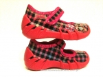 0-109P061 SPEEDY różowe w kratkę kapcie buciki czółenka obuwie dziecięce poniemowlęce Befado  18-26 - galeria - foto#3