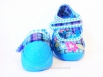 0-109P068 SPEEDY niebieskie w kratkę kapcie buciki czółenka obuwie dziecięce poniemowlęce Befado  18-25 - galeria - foto#2