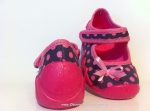 0-109P106 SPEEDY różowo szare w kropki z  kokardką kapcie buciki czółenka obuwie dziecięce poniemowlęce Befado  18-26 - galeria - foto#2