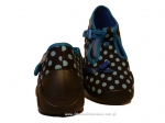 0-110P219 SPEEDY czarno niebieskie w kropki kapcie buciki obuwie dziecięce poniemowlęce Befado  18-26 - galeria - foto#2