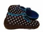 0-110P219 SPEEDY czarno niebieskie w kropki kapcie buciki obuwie dziecięce poniemowlęce Befado  18-26 - galeria - foto#3