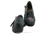 0-110P234 SPEEDY szare w kropki z króliczkiem kapcie buciki obuwie dziecięce poniemowlęce Befado  18-26 - galeria - foto#2