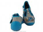 0-110P280 SPEEDY szaro turkusowe ze spychaczem kapcie buciki obuwie dziecięce poniemowlęce Befado  18-26 - galeria - foto#2