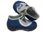 0-110P281 SPEEDY c.niebieskie w kropki kapcie buciki obuwie dziecięce poniemowlęce Befado  18-26 - galeria - foto#3