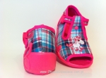 01-213P057 PAPI różowo granatowa kratka kapcie-buciki-sandałki obuwie wcz.dziecięce  Befado  20-25 - galeria - foto#2