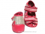 01-242P018 PAPI szaro różowe sandałki kapcie buciki obuwie wcz.dziecięce Befado Papi  18-25 - galeria - foto#2