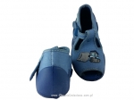 01-217P071 SNAKE niebieskie spychacz kapcie buciki sandałki obuwie dziecięce wcz.dziecięce  Befado  18-26 - galeria - foto#2