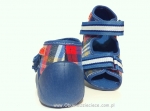01-250P019 SNAKE niebieskie w kratkę sandalki kapcie buciki obuwie dziecięce wcz.dziecięce  Befado Snake - galeria - foto#2