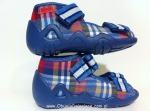 01-250P019 SNAKE niebieskie w kratkę sandalki kapcie buciki obuwie dziecięce wcz.dziecięce  Befado Snake - galeria - foto#3