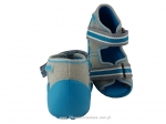 01-250P044 SNAKE szaro niebieskie sandalki kapcie buciki obuwie dziecięce wcz.dziecięce buty Befado Snake - galeria - foto#2