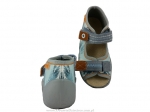 01-250P045 SNAKE szare sandalki z wkładką skórzaną kapcie buciki obuwie dziecięce wcz.dziecięce buty Befado Snake - galeria - foto#2