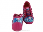 03-130P043 SPEEDY różowo niebieskie w kwiatki z konikiem kapcie-buciki obuwie buty dla dziecka wcz.dziecięce  Befado  18-23 - galeria - foto#2