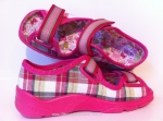 20-969X061 MAX JUNIOR różowe w kratkę sandałki kapcie, obuwie dziecięce profilaktyczne Befado 25-30 - galeria - foto#3
