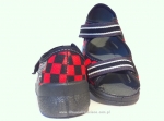 20-969X075 MAX JUNIOR czarno czerwone sandałki kapcie, obuwie dziecięce profilaktyczne Befado 25-30 - galeria - foto#2