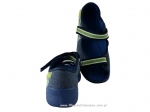 20-969X091 MAX JUNIOR granatowo jeans gwiazdki sandałki kapcie, obuwie dziecięce profilaktyczne Befado 25-30 - galeria - foto#2