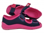 20-969X105 969Y105 MAX JUNIOR granatowo różowe sandałki kapcie, obuwie dziecięce profilaktyczne Befado 25-36 - galeria - foto#3