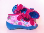 01-242P030 PAPI różowo seledynowe w kwiatki sandałki kapcie buciki obuwie wcz.dziecięce buty Befado Papi  18-25 - galeria - foto#3