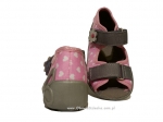 01-242P046 PAPI szaro różowe w serduszka sandałki kapcie buciki obuwie wcz.dziecięce buty Befado Papi  18-25 - galeria - foto#2