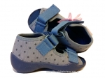 01-242P047 PAPI szaro niebieskie w kropki sandałki kapcie buciki obuwie wcz.dziecięce buty Befado Papi  18-25 - galeria - foto#3
