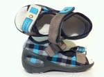 01-065P086 SUNNY szaro czarna kratka sandałki sandały profilaktyczne kapcie obuwie dziecięce Befado  20-25 - galeria - foto#3