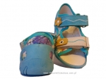 20-065X094 SUNNY niebieskie z siateczki w kwiatki  sandałki - sandały profilaktyczne  - kapcie obuwie dziecięce Befado  26-30 - galeria - foto#2