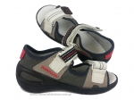 01-353P002 SUNNY  szare czarno beżowe sandałki sandały profilaktyczne kapcie obuwie dziecięce Befado  20-25 - galeria - foto#3