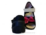 20-433X002 SUNNY granatowe z kokardą sandałki sandały profilaktyczne kapcie obuwie dziecięce Befado  26-30 - galeria - foto#2