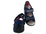 20-065X106 SUNNY granatowe sandałki - sandały profilaktyczne  - kapcie obuwie dziecięce Befado  26-30 - galeria - foto#2
