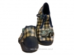 0-110P195 SPEEDY wielobarwna kratka z autem kapcie buciki obuwie dziecięce poniemowlęce Befado  18-26 - galeria - foto#2