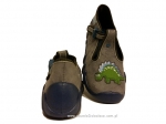 0-110P241 SPEEDY szaro niebieskie z dinozaurem kapcie buciki obuwie dziecięce poniemowlęce Befado  18-26 - galeria - foto#2