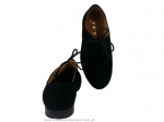 1-KMK99N nubukowe czarne sznurowane półbuty wizytowe komunijne obuwie dziecięce 21 - 30  KMK - galeria - foto#2