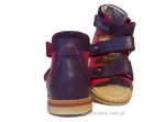 8-1299-55 fioletowo amarantowe buty-sandałki-kapcie profilaktyczne przedszk. 26-30  Mrugała - galeria - foto#2