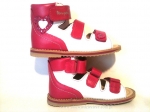 8-1299-1055 biało c.różowe amarantowe buty-sandałki-kapcie profilaktyczne  przedszk. 26-30  Mrugała - galeria - foto#3