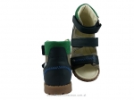 8-1299-78 popielato granatowo zielone buty-sandałki-kapcie profilaktyczne przedszk. 26-30  Mrugała - galeria - foto#2